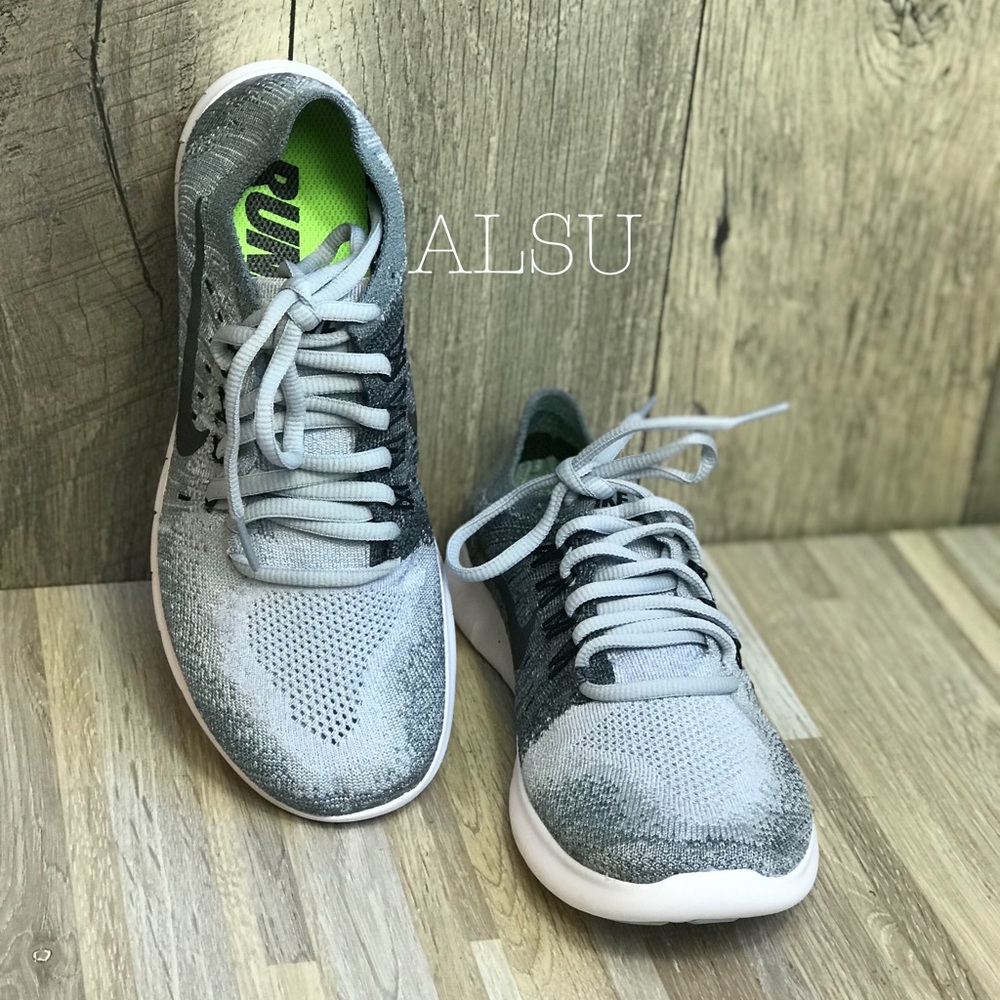 Nike Free Rn Flyknit 2 Wolf Grey Black W AUTHENTIC - Picture 5 of 7